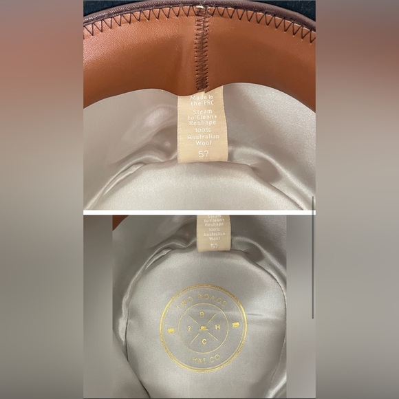 Black Wide Brim Fedora Hat - Picture 4 of 5